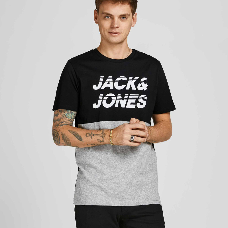 Tee shirt manches courtes Homme JACK & JONES à prix dégriffé