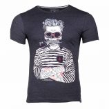 Tee shirt imprime mars Homme BLAGGIO marque pas cher prix dégriffés destockage
