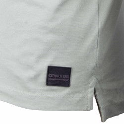 Polo manches courtes coton doux bande logo épaule ballabile Homme CERRUTI marque pas cher prix dégriffés destockage