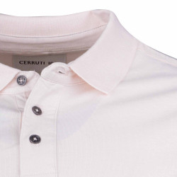 Polo manches courtes coton doux bande logo épaule ballabile Homme CERRUTI marque pas cher prix dégriffés destockage