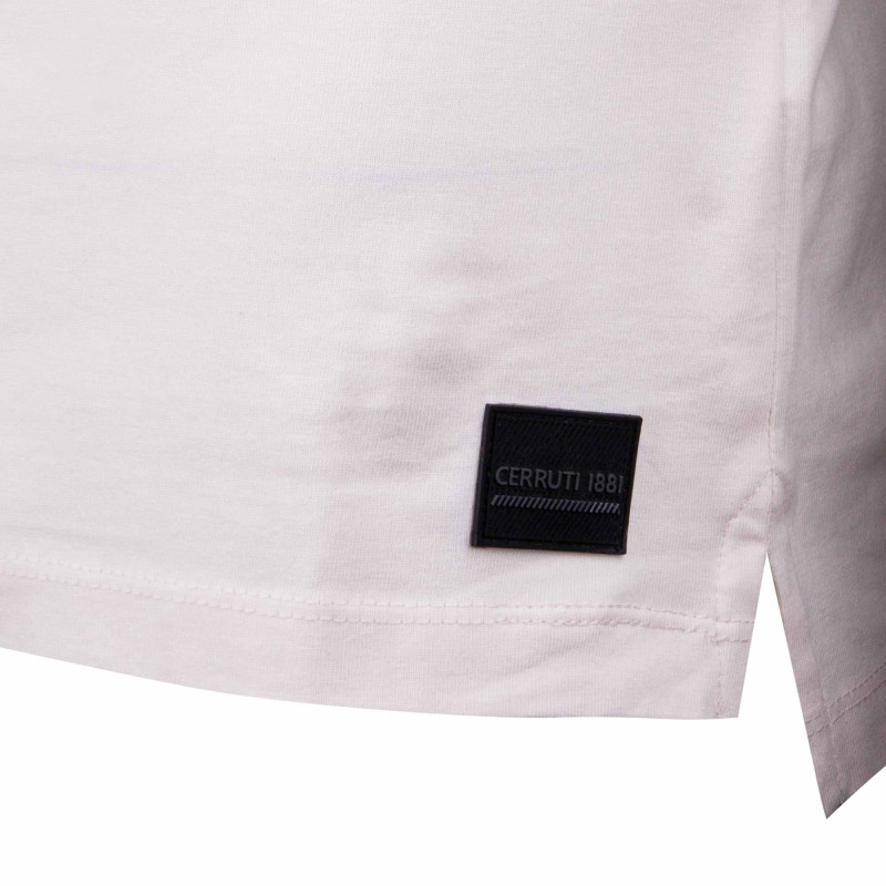 Polo manches courtes coton doux bande logo épaule ballabile Homme CERRUTI marque pas cher prix dégriffés destockage