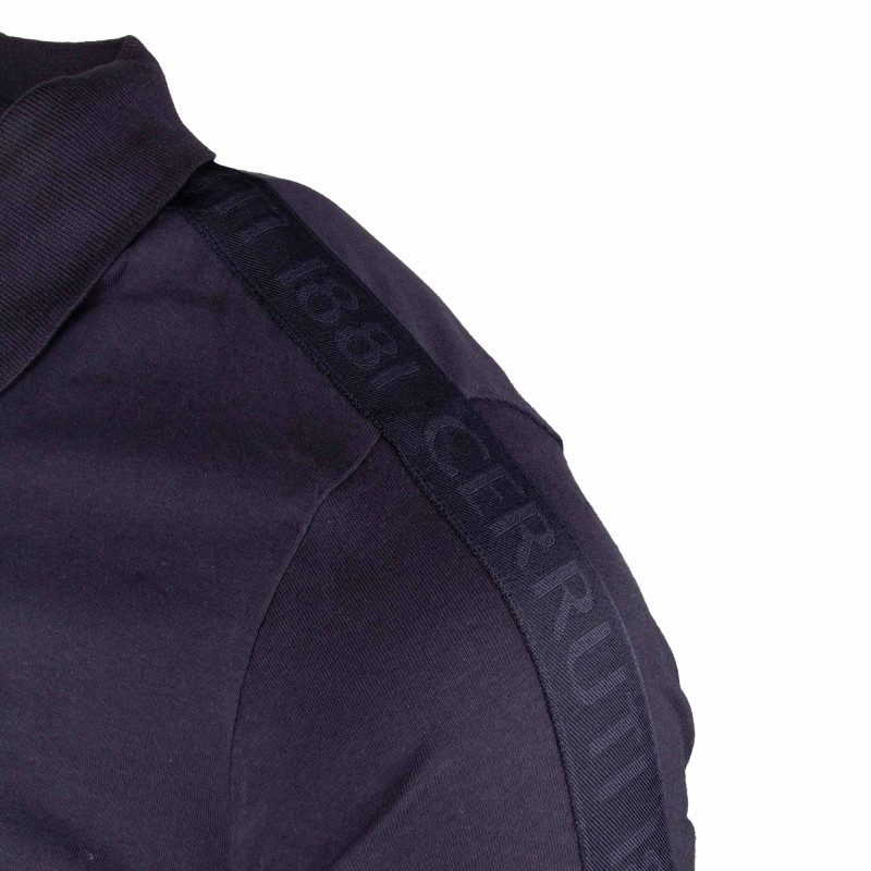 Polo manches courtes coton doux bande logo épaule ballabile Homme CERRUTI marque pas cher prix dégriffés destockage