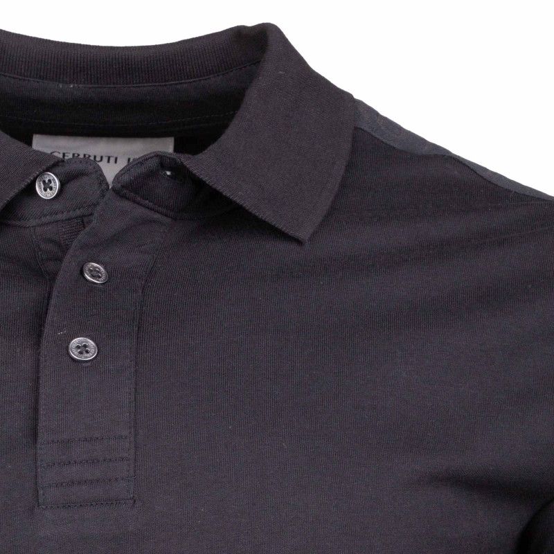 Polo manches courtes coton doux bande logo épaule ballabile Homme CERRUTI marque pas cher prix dégriffés destockage Polo manches courtes coton doux bande logo épaule ballabile Homme CERRUTI marque pas cher prix dégriffés destockage