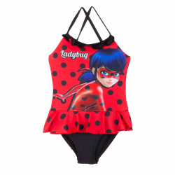 Maillot de bain 1pcs à pois et volants miraculous Enfant MIRACULOUS marque pas cher prix dégriffés destockage