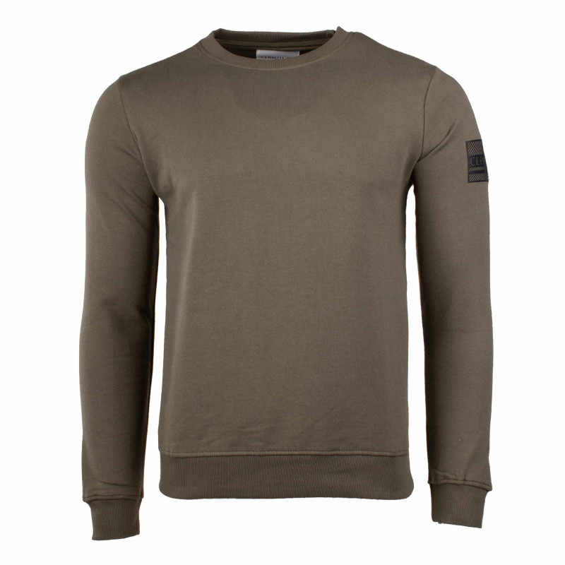 Sweat uni col rond logo épaule Partitura Homme CERRUTI marque pas cher prix dégriffés destockage