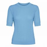 Pull fin manches courtes maille pointelle Femme VERO MODA