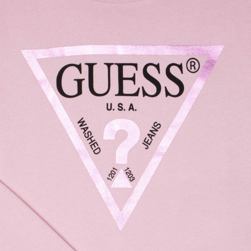 Sweat manches longues inscription logo coton Enfant GUESS marque pas cher prix dégriffés destockage Sweat manches longues inscription logo coton Enfant GUESS marque pas cher prix dégriffés destockage