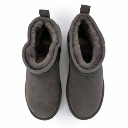 Bottines basses fourrées tige cuir doublées synthétique Femme KELARA marque pas cher prix dégriffés destockage