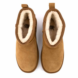 Bottines basses fourrées tige cuir doublées synthétique Femme KELARA marque pas cher prix dégriffés destockage