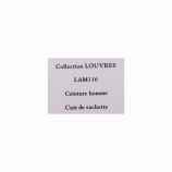 Ceinture cuir lisse vachette boucle pleine ajustable noir Homme LAMARTHE marque pas cher prix dégriffés destockage