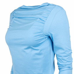 Tee shirt ml 3773 vicrunch bleu bonnie 14081803 Femme VILA