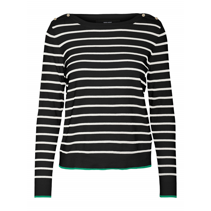 Pull fin ml noir vmalma 10277741 3672 Femme VERO MODA