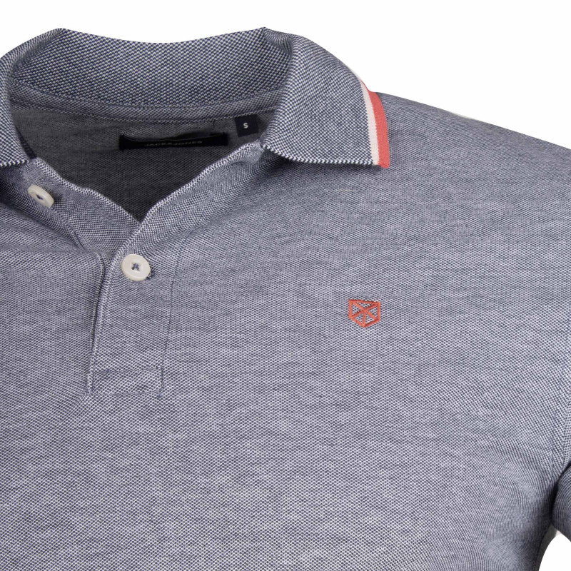 Polo manches courtes 100% Coton Homme JACK AND JONES marque pas cher prix dégriffés destockage Polo manches courtes 100% Coton Homme JACK AND JONES marque pas cher prix dégriffés destockage
