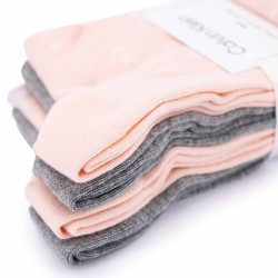 Chaussette lot x4 rose/gris Femme CALVIN KLEIN marque pas cher prix dégriffés destockage
