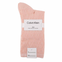 Chaussette lot x4 rose/blanc Femme CALVIN KLEIN marque pas cher prix dégriffés destockage