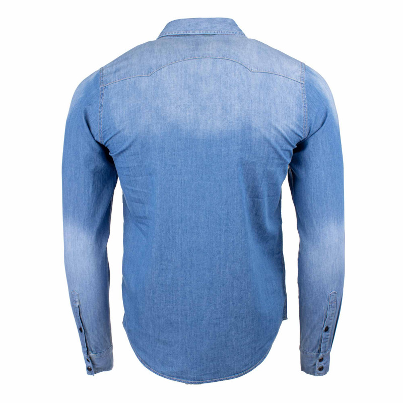 Chemise en jean avec boutons pression Salsa en bleu pour homme
