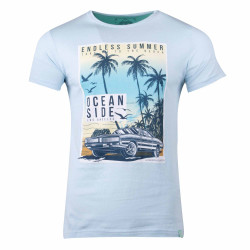 Tee shirt manches courtes imprime coton doux Los Angeles mao assor 24 Homme BLAGGIO marque pas cher prix dégriffés destockage