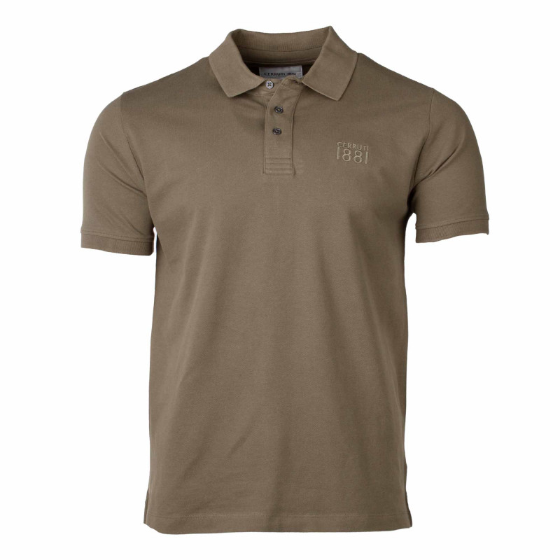 Polo Eduardo uni logo brodé Homme CERRUTI marque pas cher prix dégriffés destockage