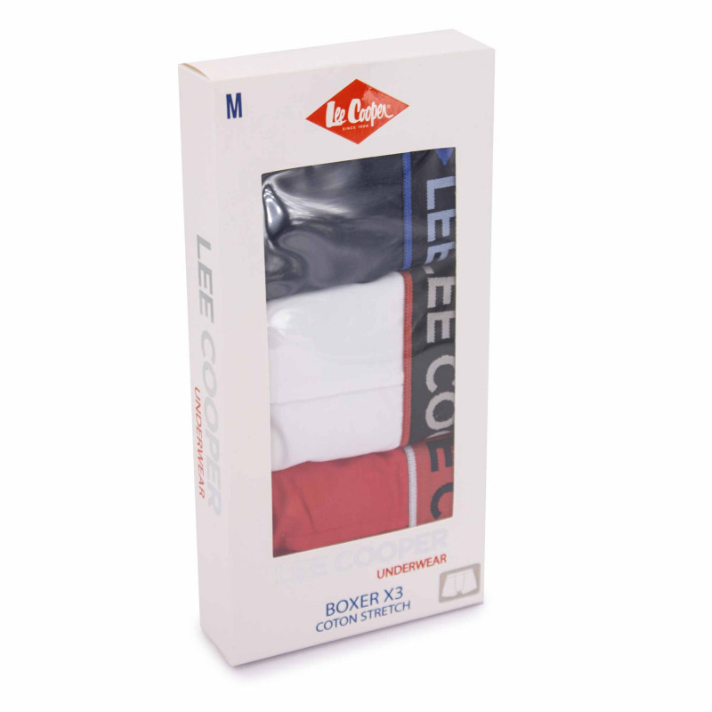 Boxer uni lot x3 Homme LEE COOPER marque pas cher prix dégriffés destockage Boxer uni lot x3 Homme LEE COOPER marque pas cher prix dégriffés destockage