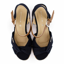 Sandale compensee navy 5390407 t36-41 Femme TOM TAILOR