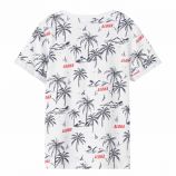 Tee shirt imprimé tropical frez regular fit blanc Enfant NAME IT marque pas cher prix dégriffés destockage