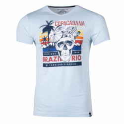 Tee shirt manches courtes imprime coton doux Copacabana mercia assor 24 Homme BLAGGIO marque pas cher prix dégriffés destockage