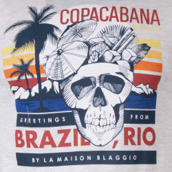 Tee shirt manches courtes imprime coton doux Copacabana mercia assor 24 Homme BLAGGIO marque pas cher prix dégriffés destockage
