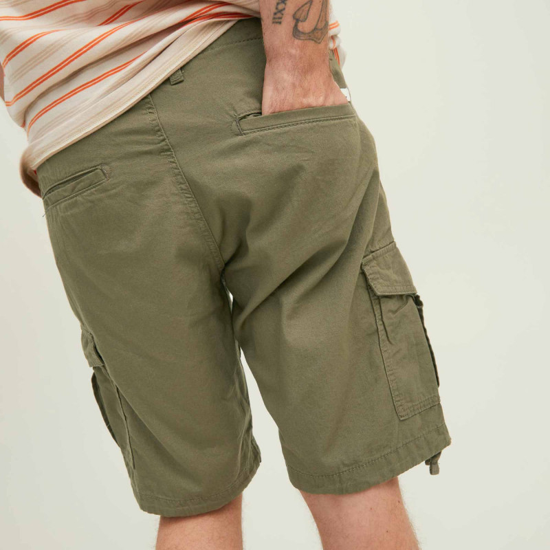 Shorts de plage pour homme avec poches bermuda cargo coton