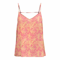 Haut léger bretelles réglables col v imprimé Femme ONLY marque pas cher prix dégriffés destockage