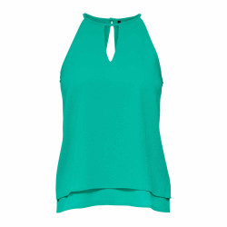 Haut sans manches col rond léger décolleté goutte Femme ONLY marque pas cher prix dégriffés destockage