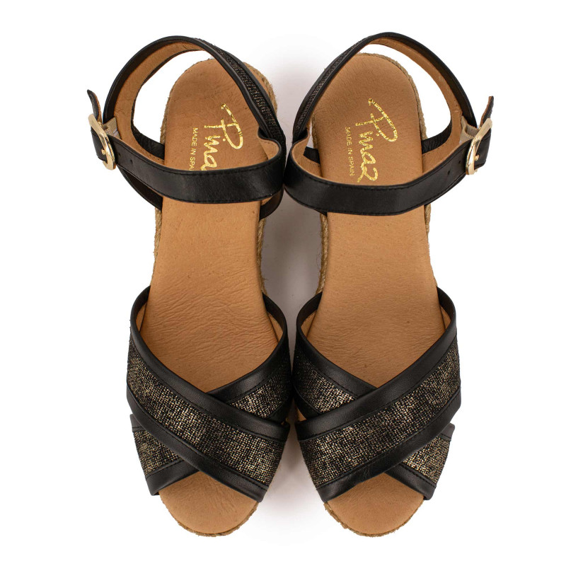 Sandale hemp glitter negro 138/5p pd t36/41 Femme PINAZ marque pas cher prix dégriffés destockage Sandale hemp glitter negro 138/5p pd t36/41 Femme PINAZ marque pas cher prix dégriffés destockage