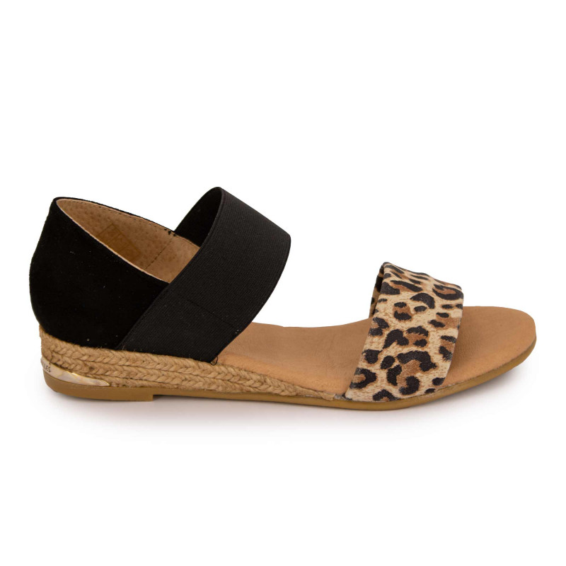 Sandale ante/leopardo noir 321 ao t36/41 Femme PINAZ marque pas cher prix dégriffés destockage