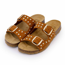 Mules suede boucle effet clou Femme I AM marque pas cher prix dégriffés destockage