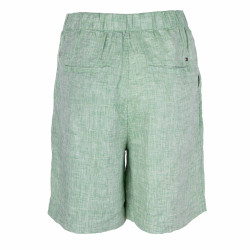 Short en lin vert ww0ww34444 Femme TOMMY HILFIGER marque pas cher prix dégriffés destockage