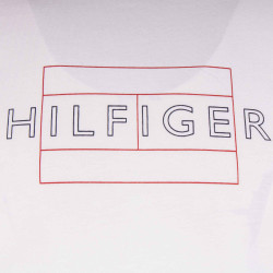 Tee shirt avec logo col rond Homme TOMMY HILFIGER marque pas cher prix dégriffés destockage