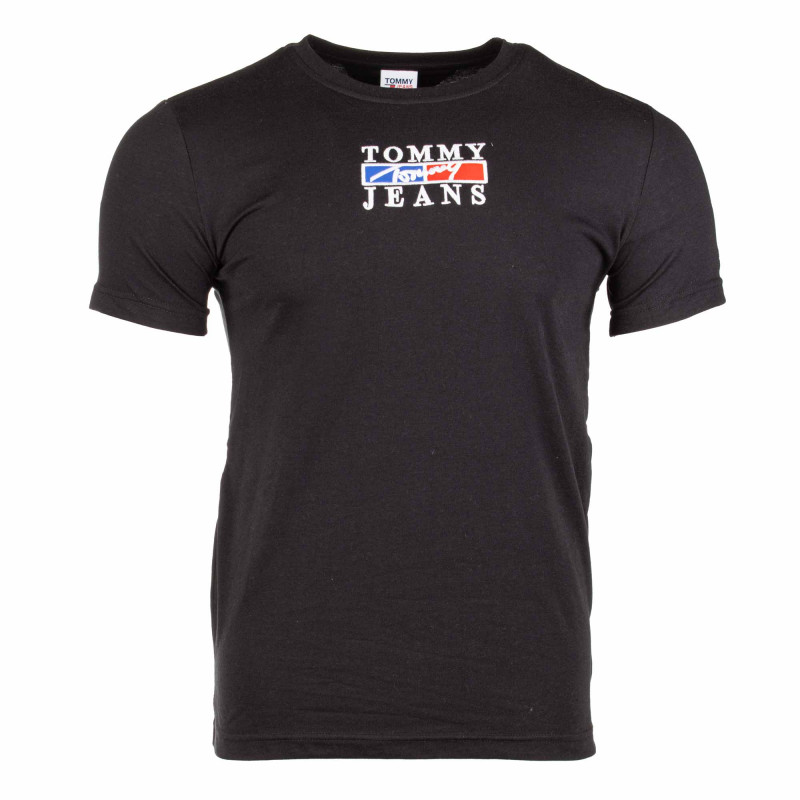 Tee shirt avec logo brodé Homme TOMMY HILFIGER marque pas cher prix dégriffés destockage