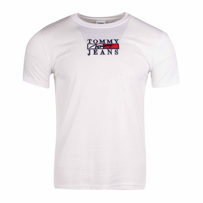 Tee shirt avec logo brodé Homme TOMMY HILFIGER marque pas cher prix dégriffés destockage
