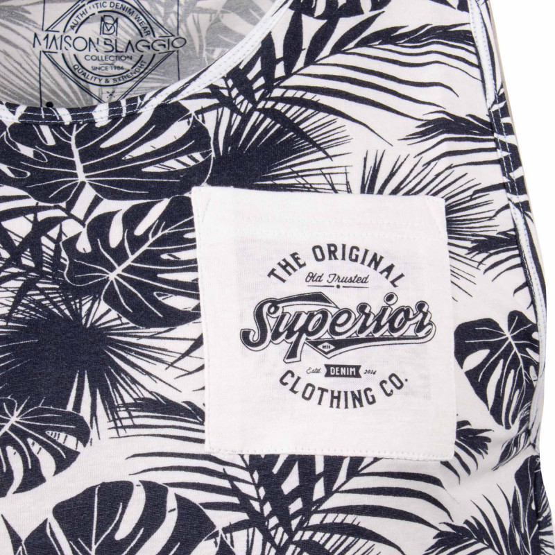 Debardeur imprime Monro Homme BLAGGIO marque pas cher prix dégriffés destockage Debardeur imprime Monro Homme BLAGGIO marque pas cher prix dégriffés destockage