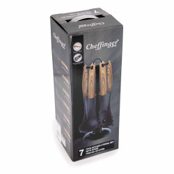 Set 6 ustensils de cuisine manche bois + stand rotatif cf-ut02 Mixte CHEFFINGER marque pas cher prix dégriffés destockage