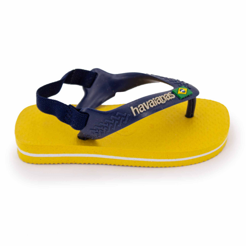 Tongs jaune bleu marine drapeau bresil Enfant HAVAIANAS a prix