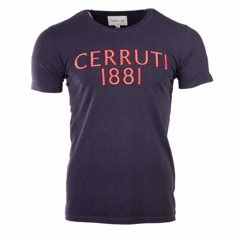 Tee shirt mc court col rond abruzzo 17744 Homme CERRUTI marque pas cher prix dégriffés destockage