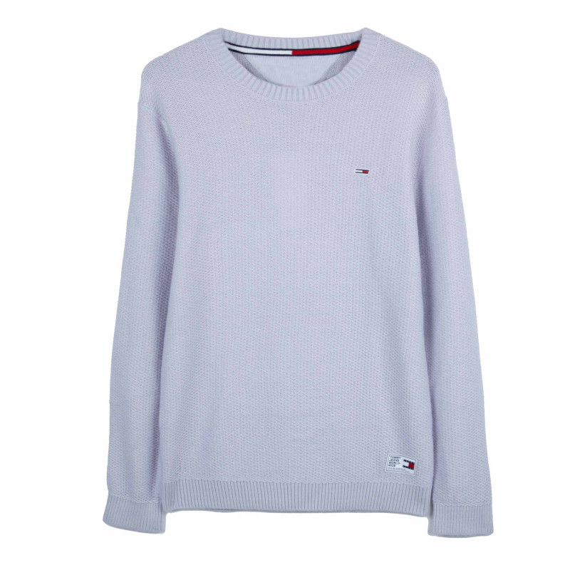 Pull col rond maille texturée coton stretch Homme TOMMY HILFIGER à -  Degriffstock