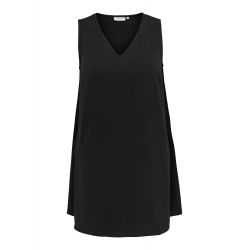 Robe tunique sans manches poches noire Femme ONLY CARMAKOMA Robe tunique sans manches poches noire Femme ONLY CARMAKOMA