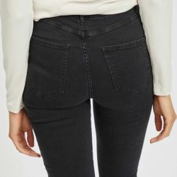 Jeans slim 7/8eme gris foncé14056693 3963 Femme VILA