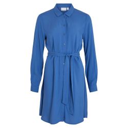 Robe chemise mi-longue avec centure 14067410 3963 Femme VILA Robe chemise mi-longue avec centure 14067410 3963 Femme VILA