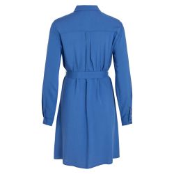 Robe chemise mi-longue avec centure 14067410 3963 Femme VILA Robe chemise mi-longue avec centure 14067410 3963 Femme VILA