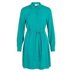 Robe chemise mi-longue avec centure 14067410 3963 Femme VILA Robe chemise mi-longue avec centure 14067410 3963 Femme VILA