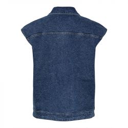 Blouson sans manches ouversize en jean Femme PIECES prix