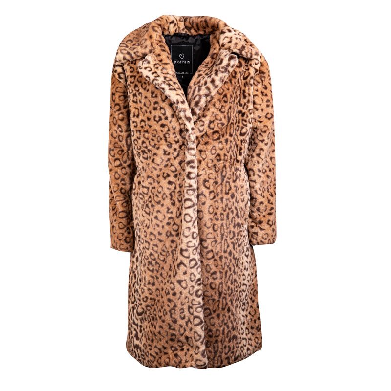 manteau long en velours bridget léopard femme joseph 'in