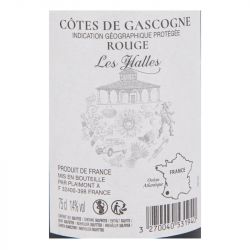 IGP COTES GASCOGNE ROUGE 2020 LES HALLES 13.5% 75CL AR08214